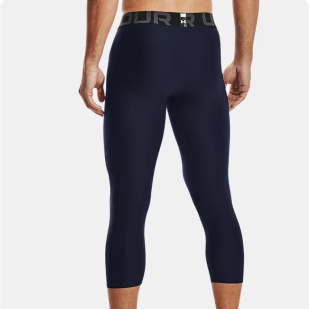 Under Armour HeatGear Blue‎ Men’s Athletic Compression Leggings - Picture 2 of 10
